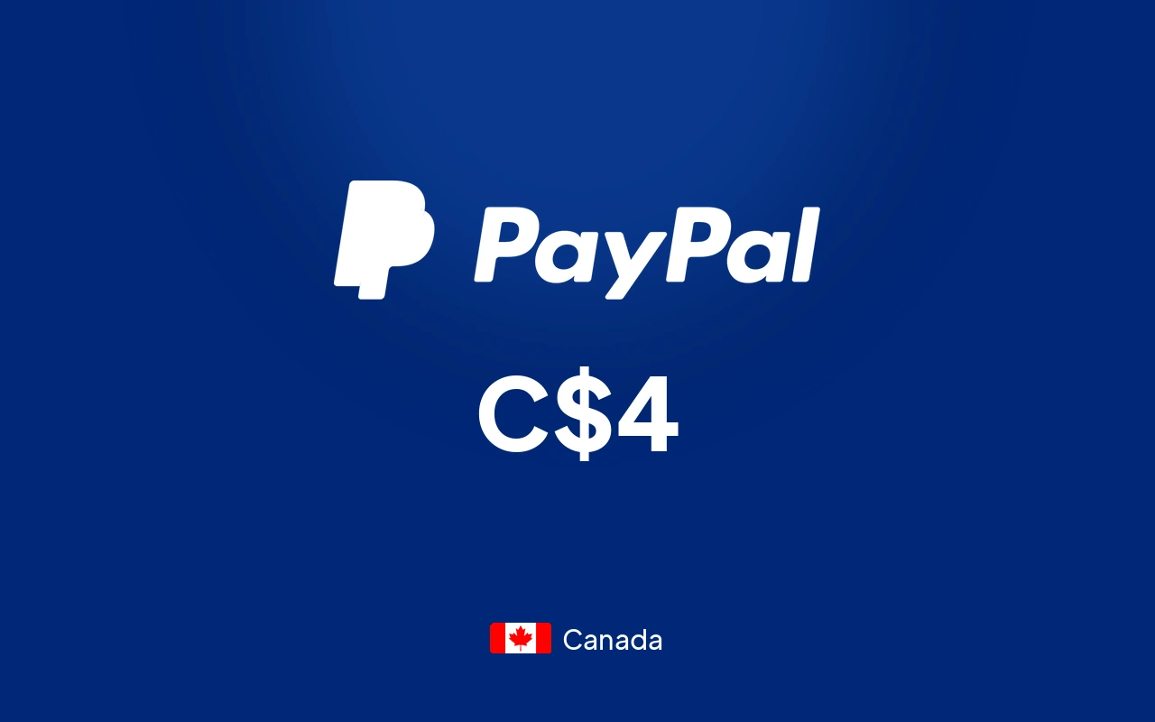 Rewarble PayPal C$4 Gift Card (Canada)