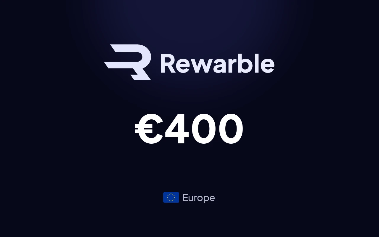 Rewarble VISA €400 Gift Card (Europe)