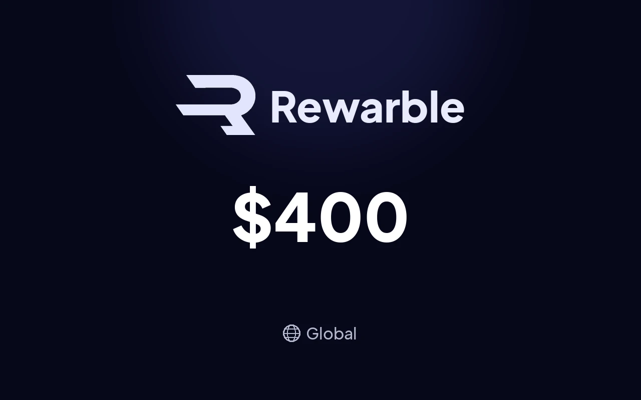 Rewarble Mastercard $400 Gift Card