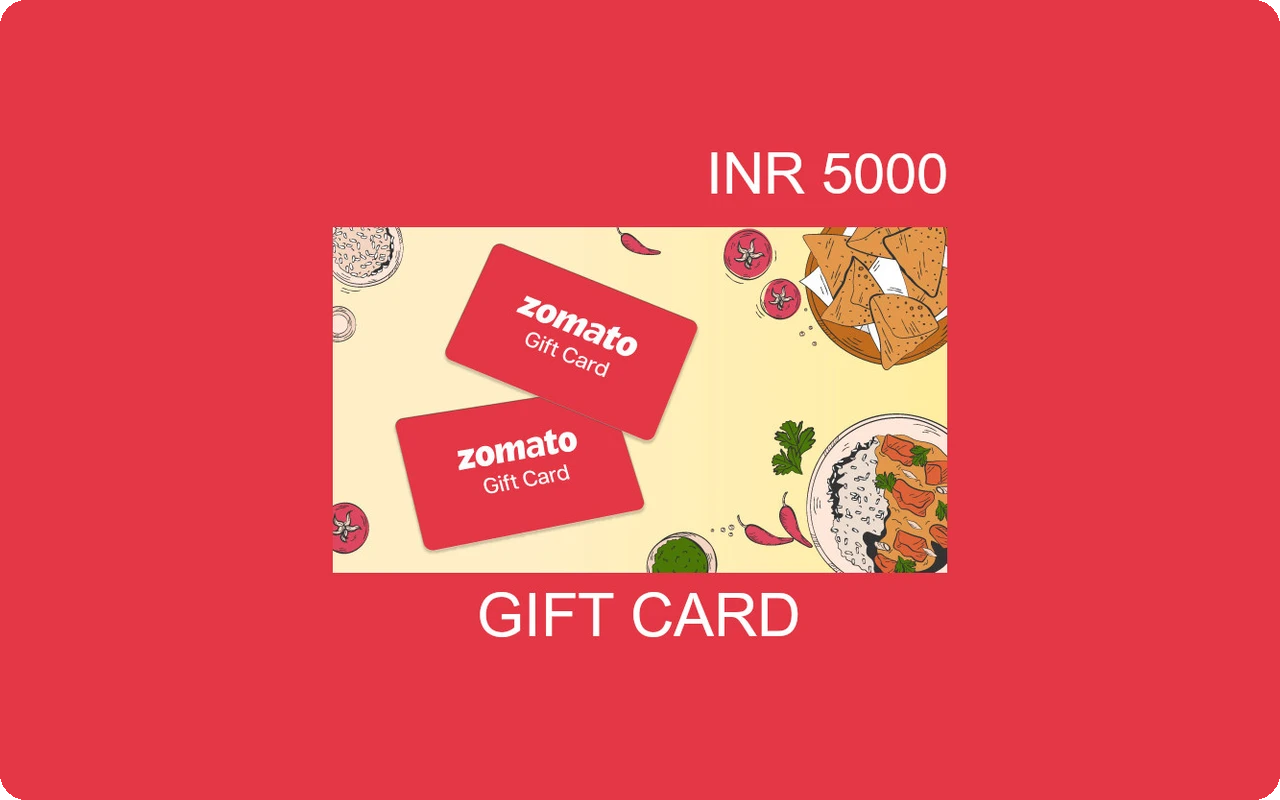 Zomato ₹5000 Gift Card (India)