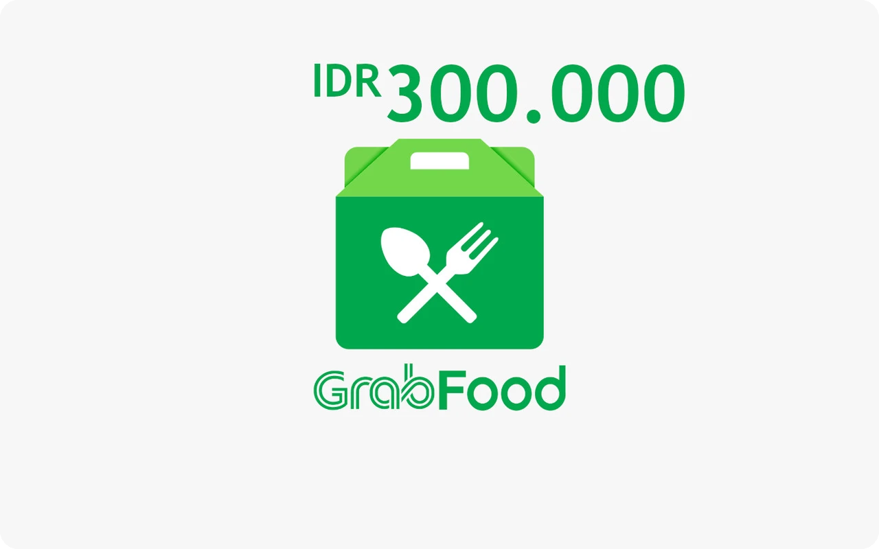 Grab Food 300000 Rp Gift Card (Indonesia)