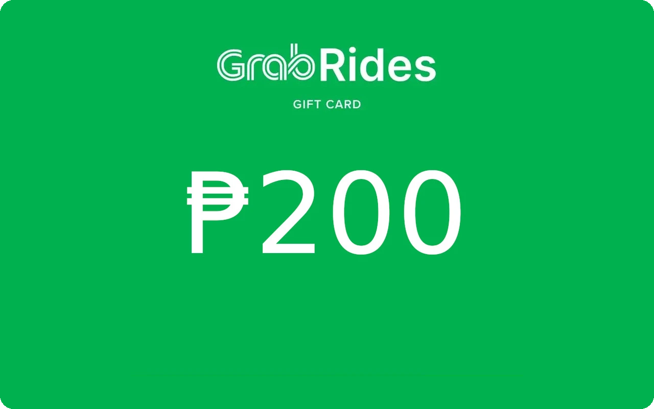 Grab Rides ₱200 Gift Card (Philippines)
