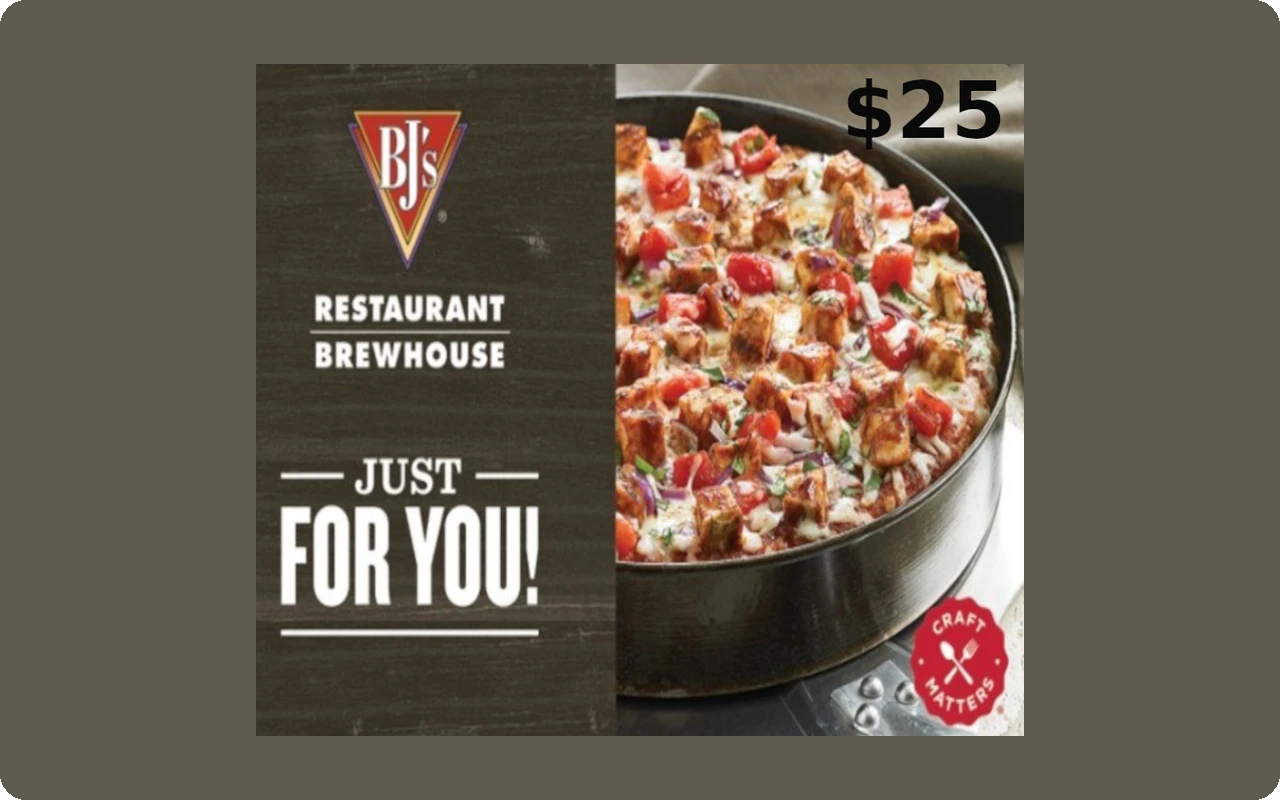 BJ's Restaurant $25 Gift Card (United States)