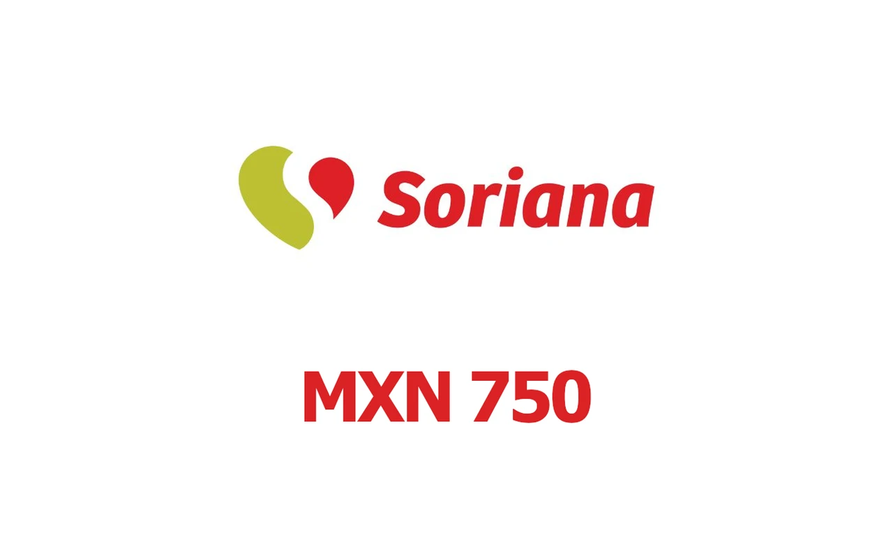 Soriana MX$750 Gift Card (Mexico)