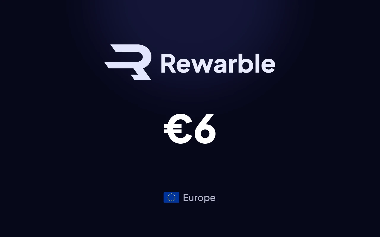 Rewarble TikTok €6 Gift Card (Europe)