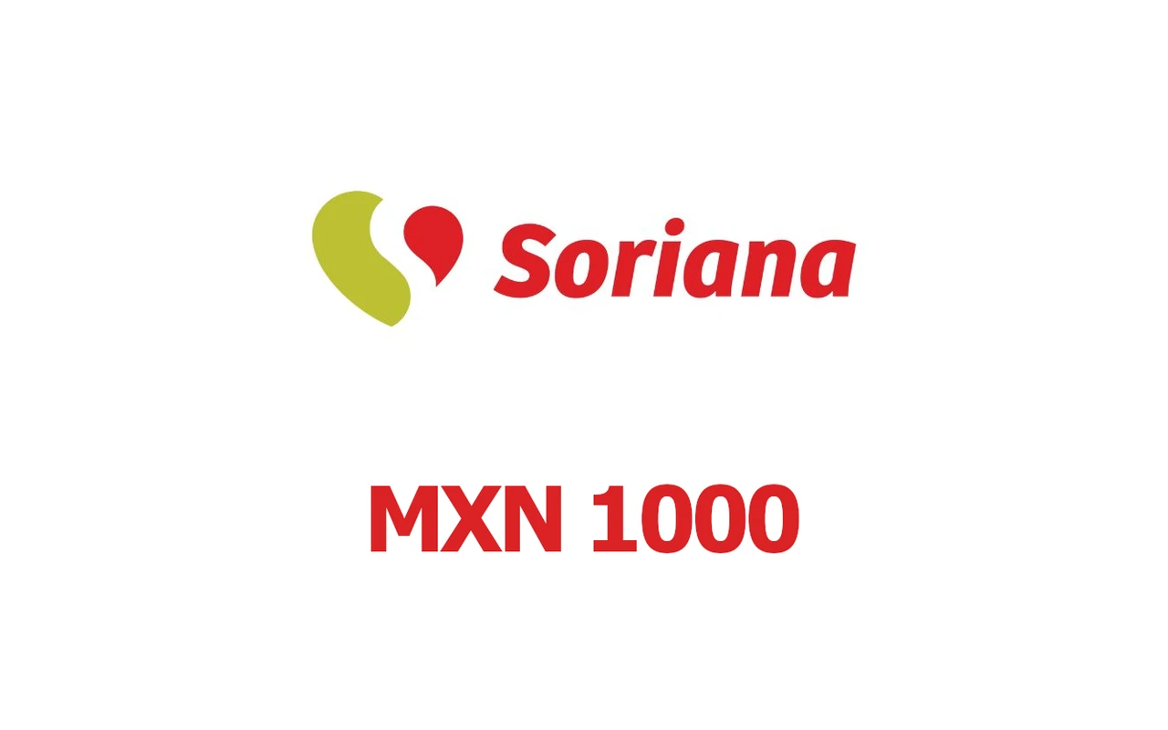 Soriana MX$1000 Gift Card (Mexico)