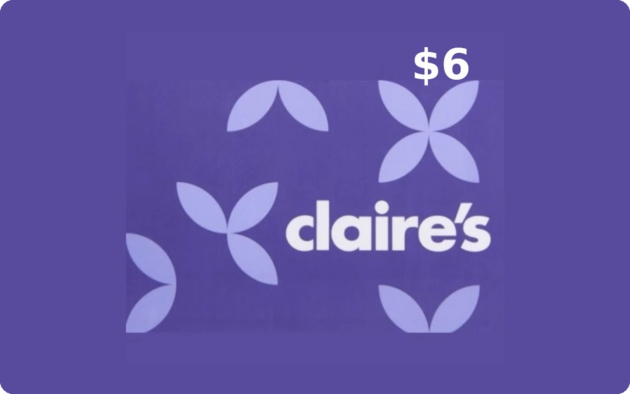 Claires $6 Gift Card (United States)