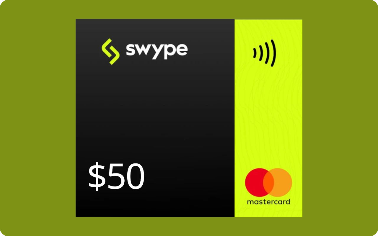 Swype Mastercard $50 Gift Card (United States)