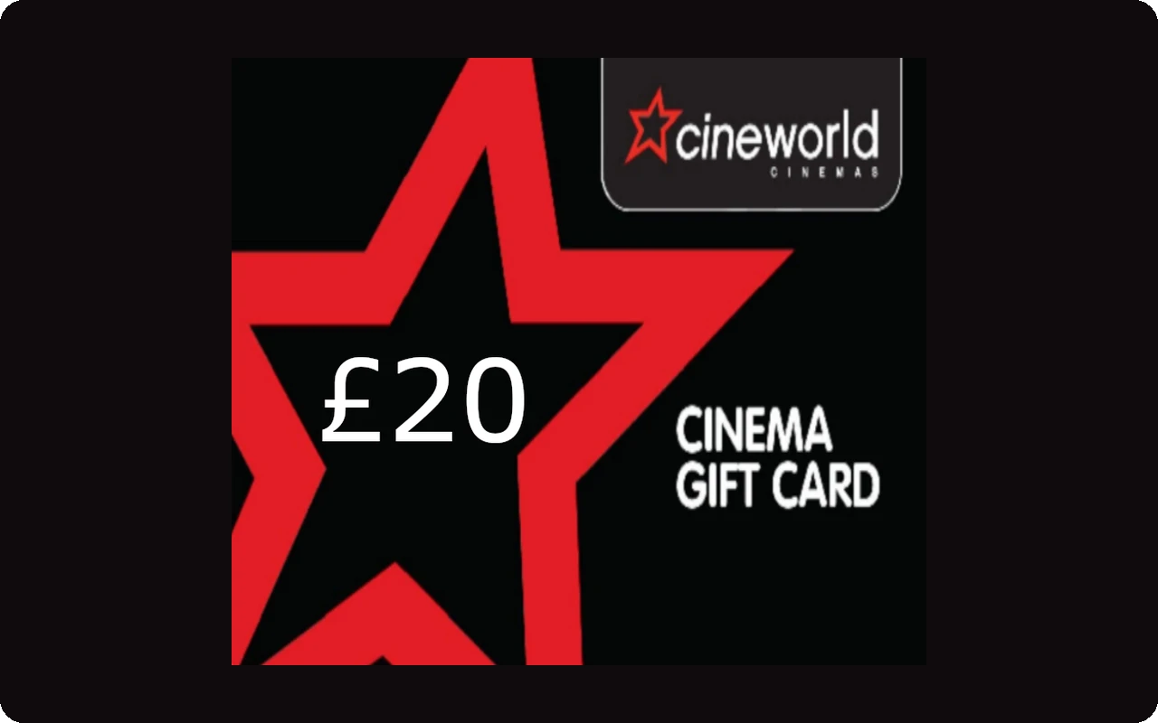 Cineworld Cinema £20 Gift Card (United Kingdom)