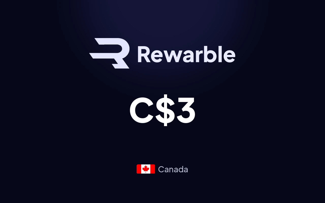 Rewarble PayPal C$3 Gift Card (Canada)