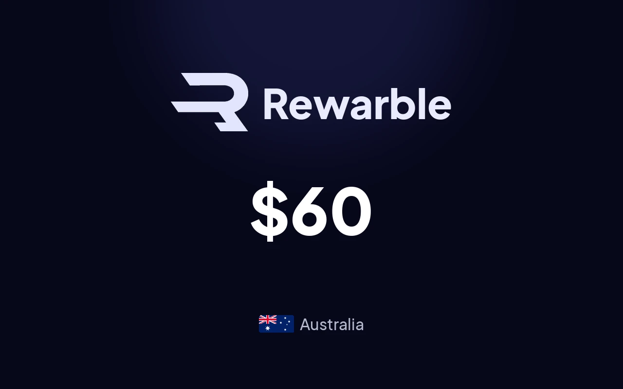 Rewarble Super $60 Gift Card (Australia)