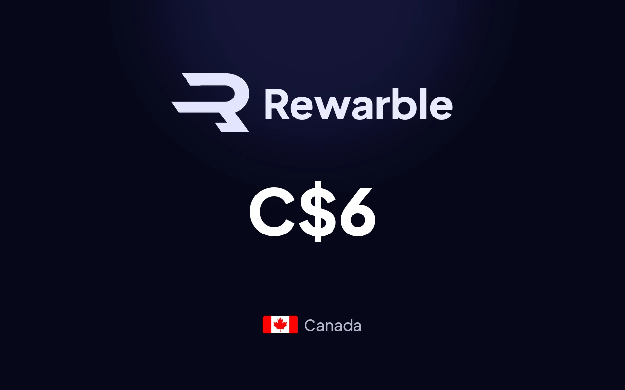 Rewarble PayPal C$6 Gift Card (Canada)