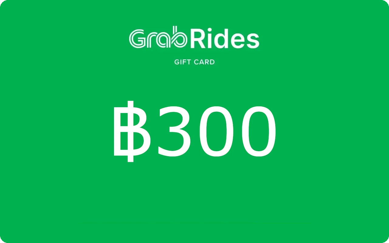 Grab Rides ฿300 Gift Card (Thailand)