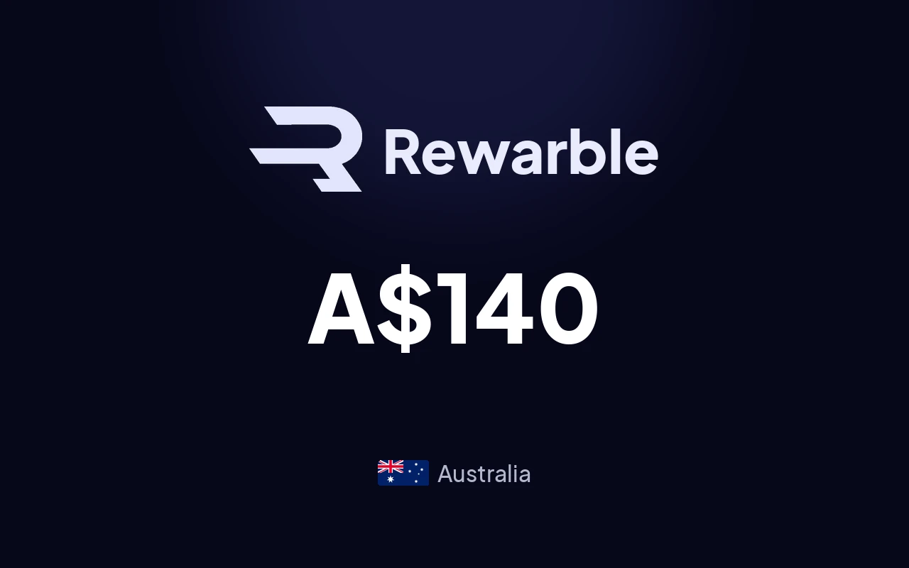 Rewarble PayPal A$140 Gift Card (Australia)