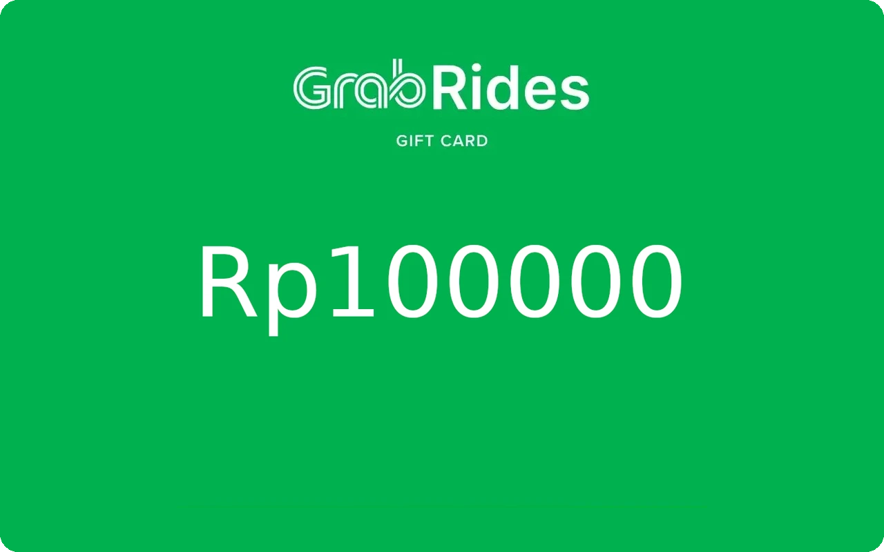 Grab Rides 100000 Rp Gift Card (Indonesia)