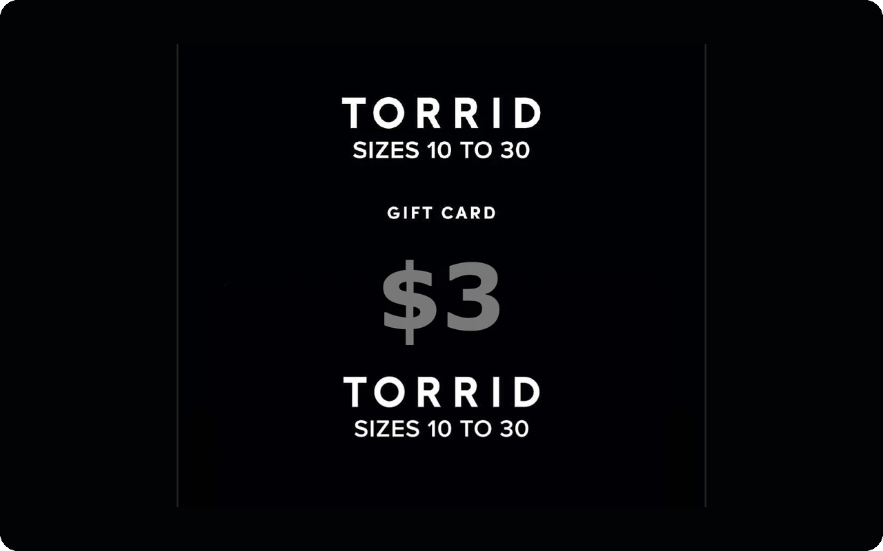 Torrid $3 Gift Card (United States)