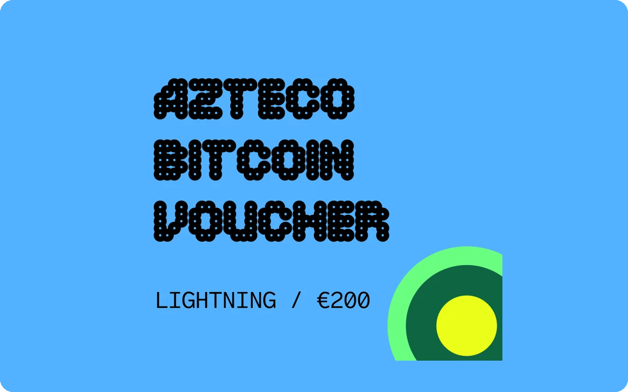 Azteco Bitcoin Lighting €200 Gift Card (Europe)