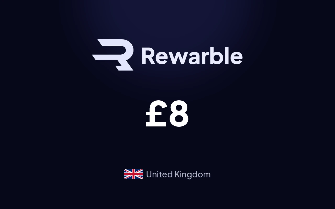 Rewarble PayPal £8 Gift Card (United Kingdom)