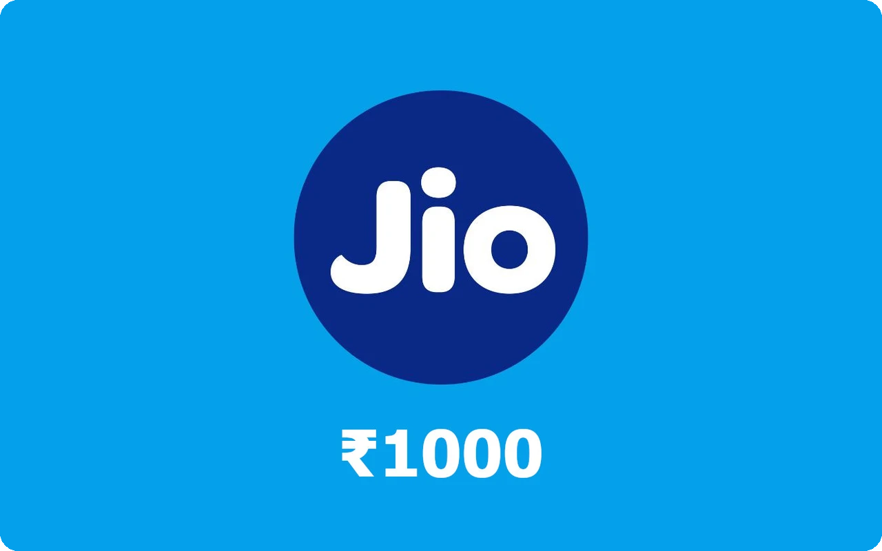 Reliance My Jio Store ₹1000 Gift Card (India)