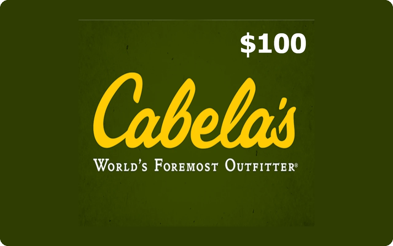 Cabelas $100 Gift Card (United States)