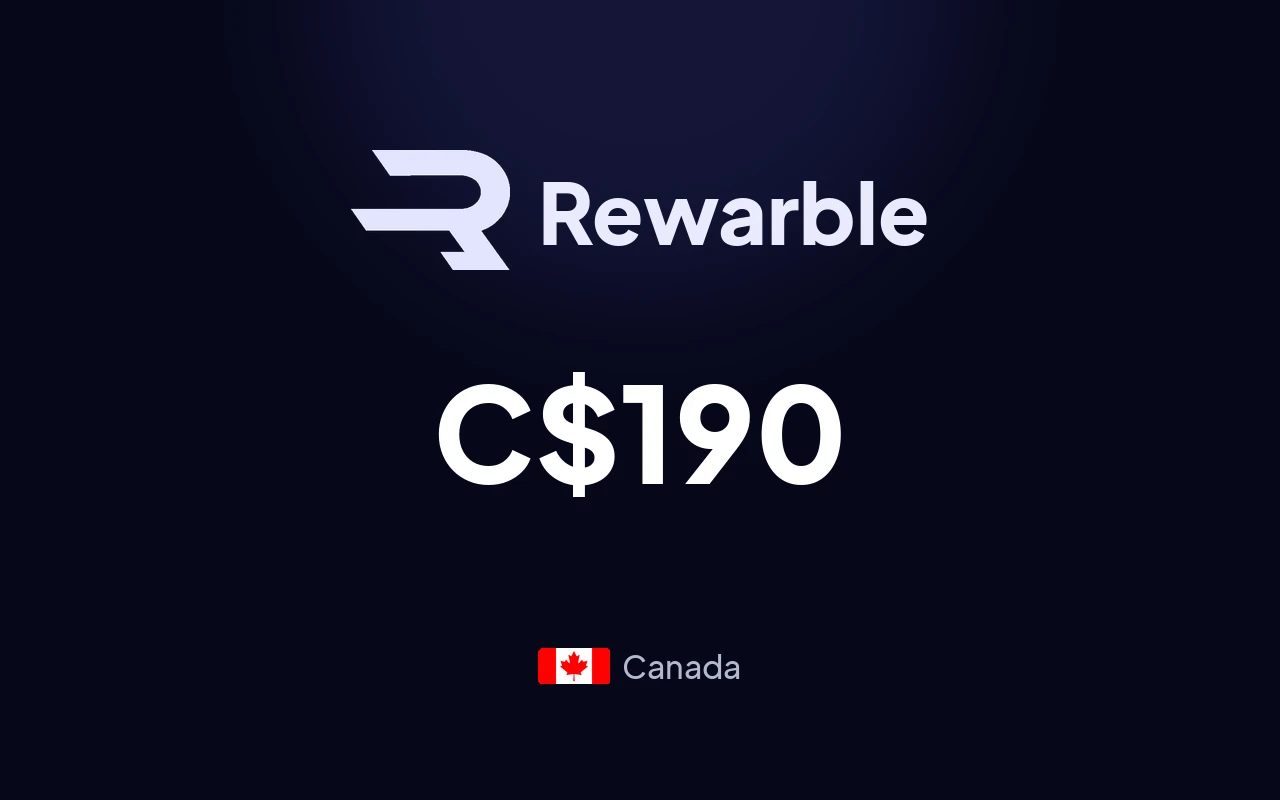 Rewarble Super C$190 Gift Card (Canada)