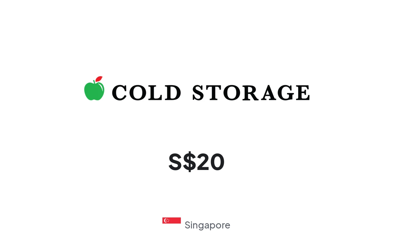 Cold Storage Gift Card 20 SGD - Cold Storage Key - SINGAPORE