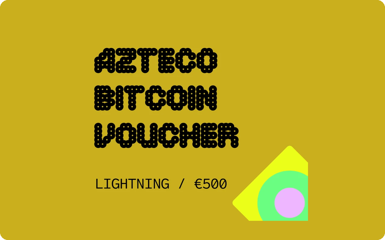Azteco Bitcoin Lighting €500 Gift Card (Europe)