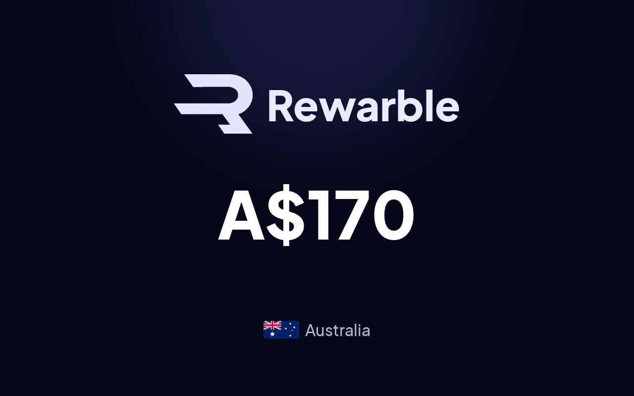 Rewarble PayPal A$170 Gift Card (Australia)