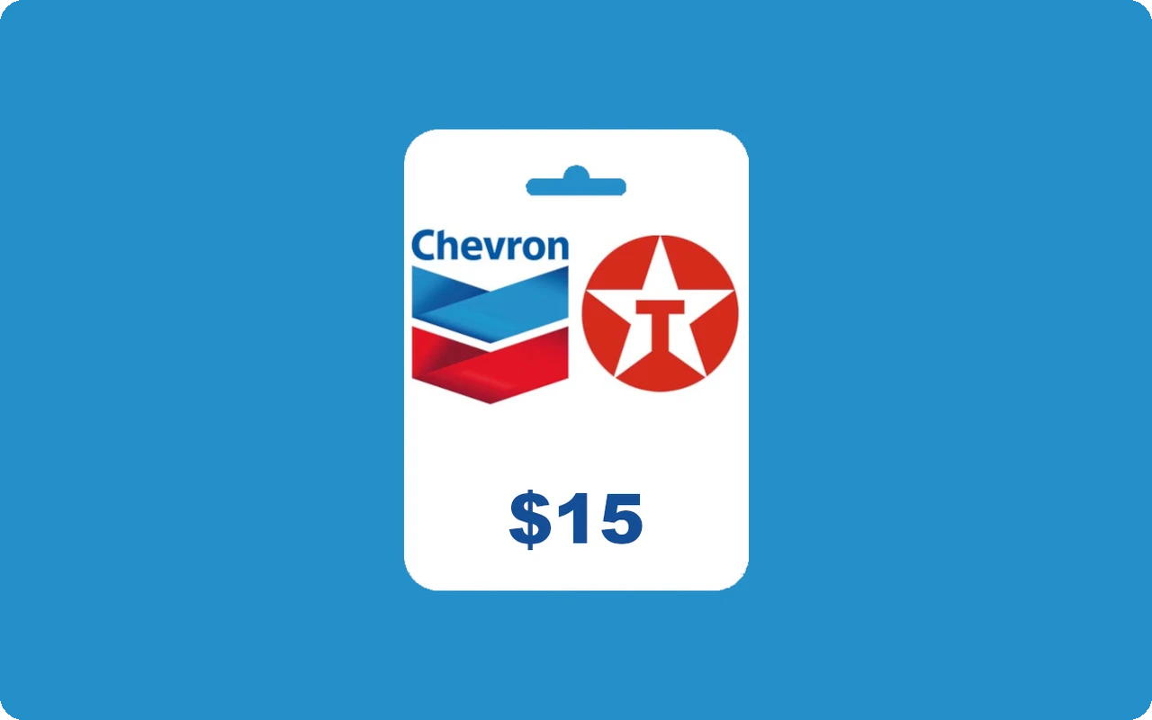 Chevron & Texaco $15 Gift Card (United States)