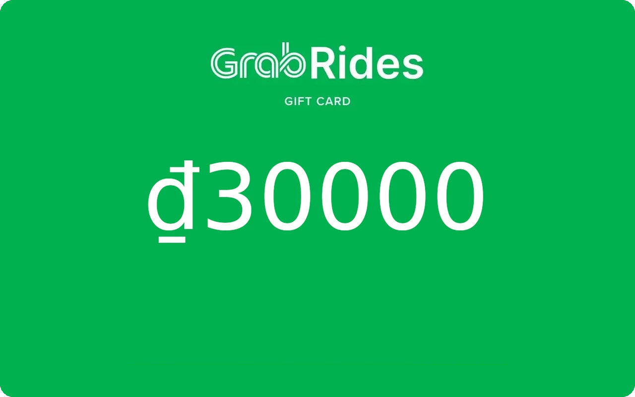 Grab Rides ₫30000 Gift Card (Vietnam)