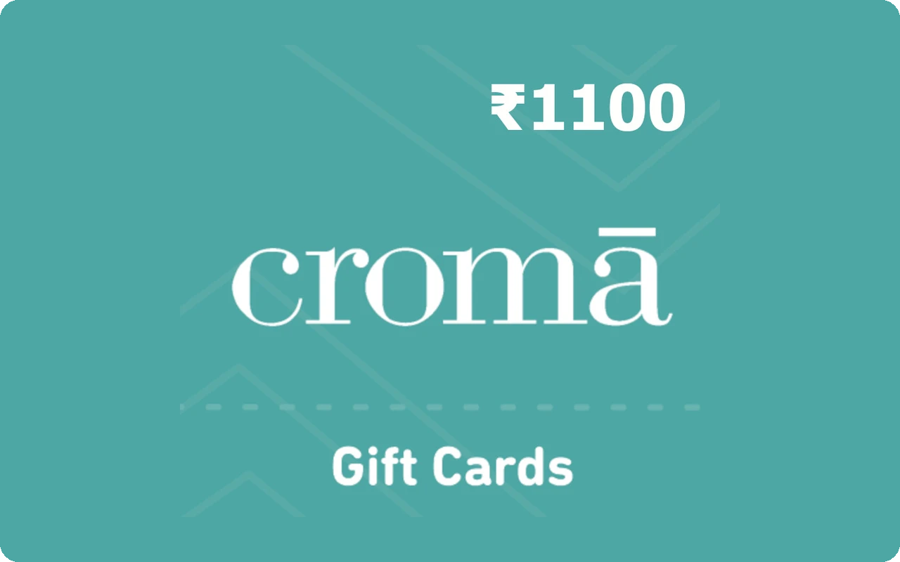 Croma ₹1100 Gift Card (India)