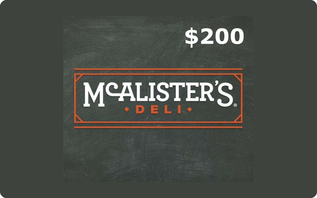 Mcalisters $200 Gift Card (United States)