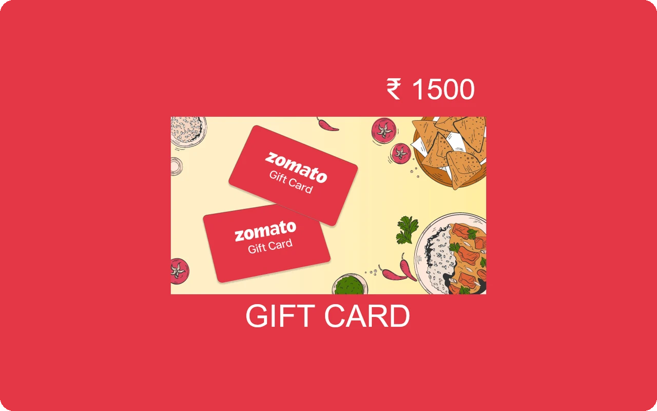 Zomato ₹1500 Gift Card (India)