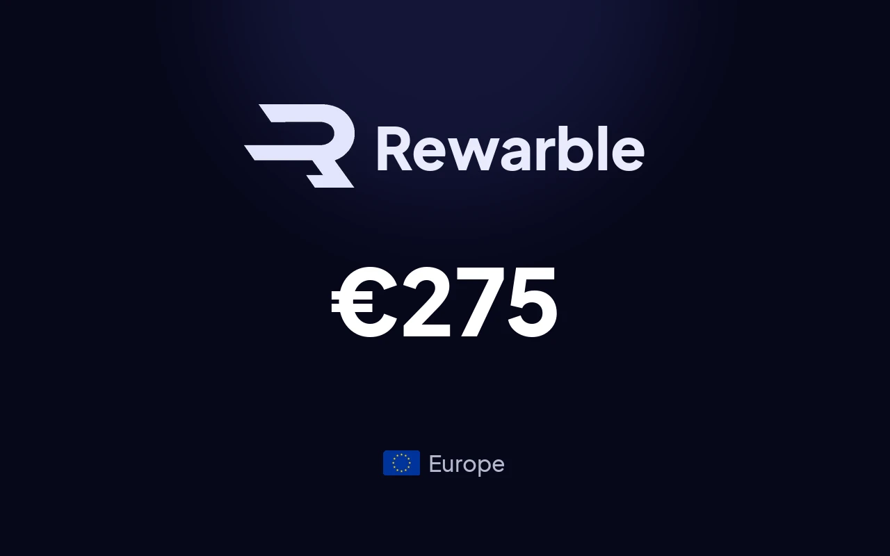 Rewarble Perfect Money €275 Gift Card (Europe)