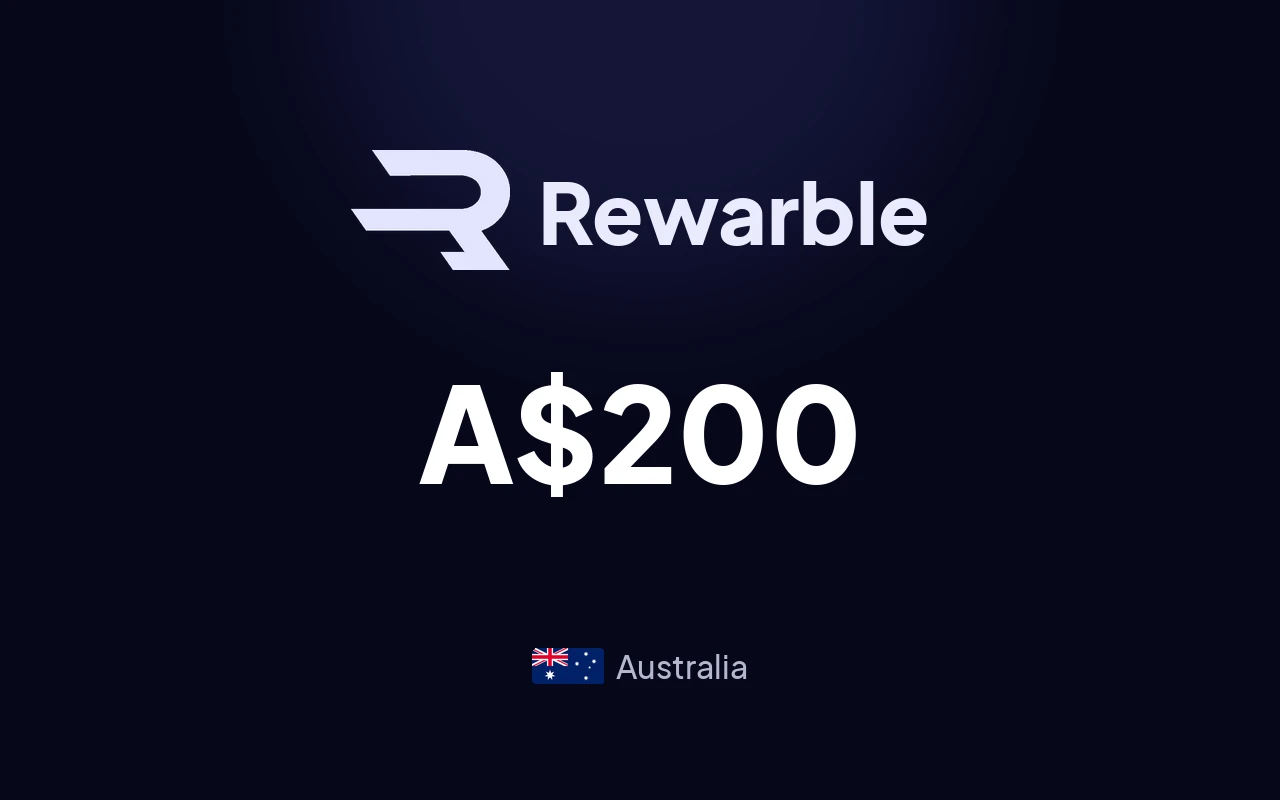 Rewarble PayPal A$200 Gift Card (Australia)
