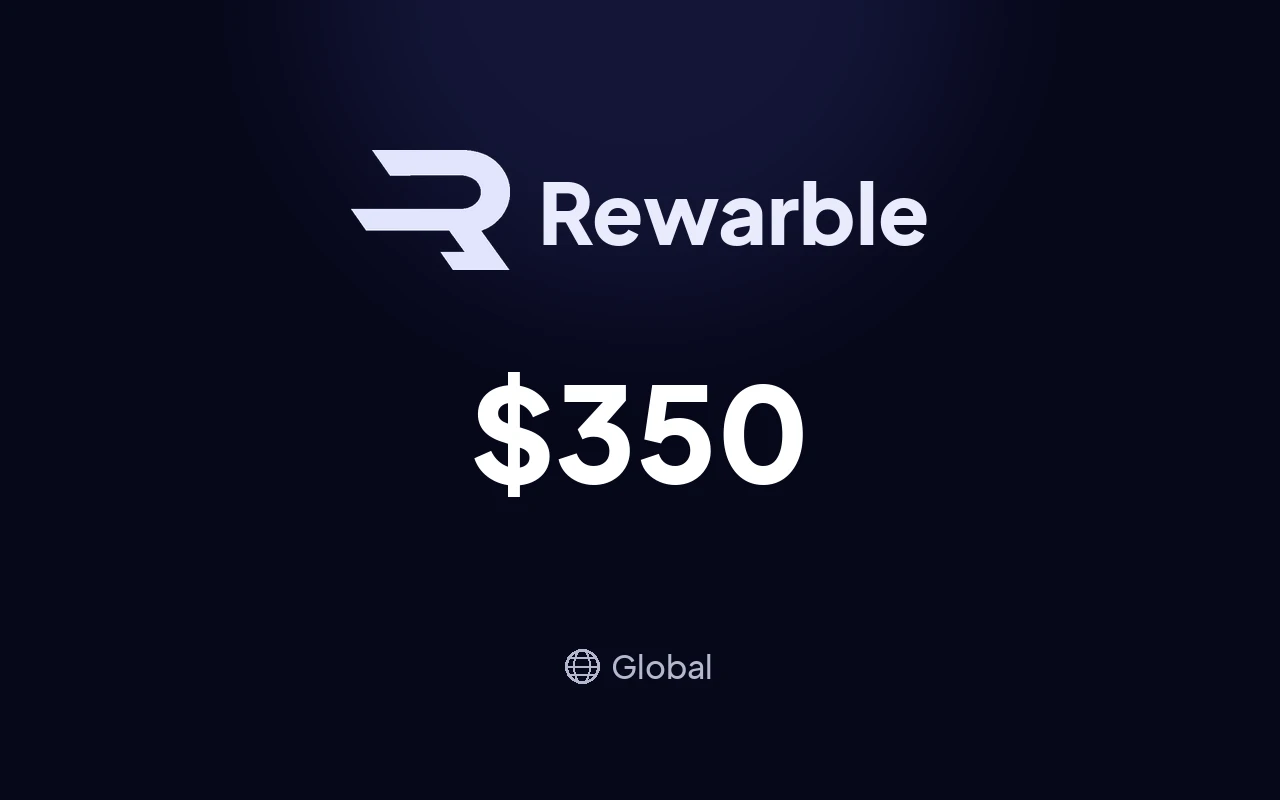 Rewarble PayPal $350 Gift Card