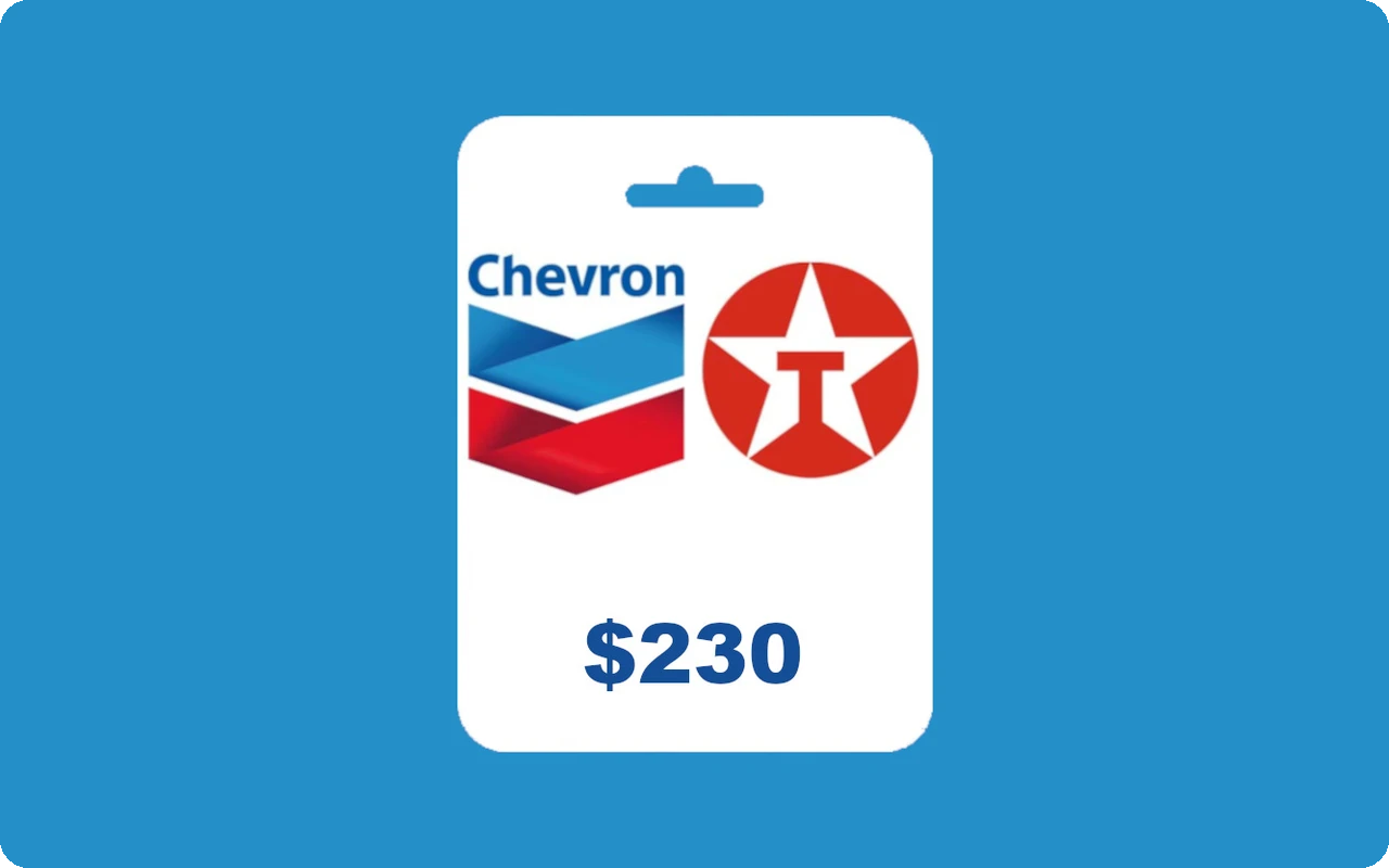 Chevron & Texaco $230 Gift Card (United States)