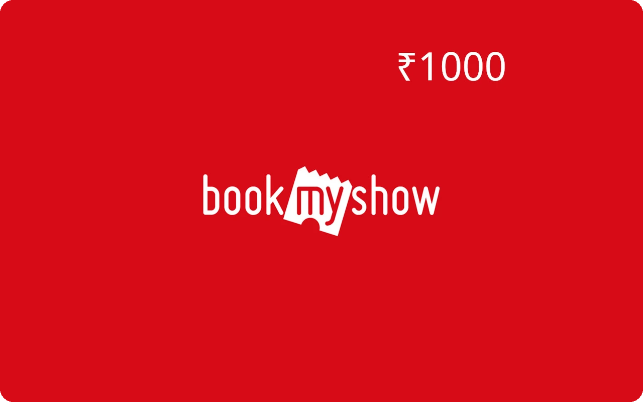 BookMyShow ₹1000 Gift Card (India)