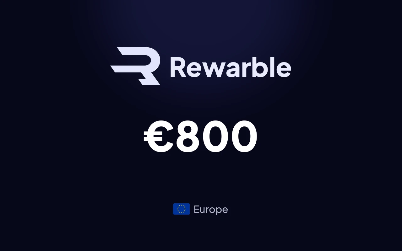 Rewarble PayPal €800 Gift Card (Europe)