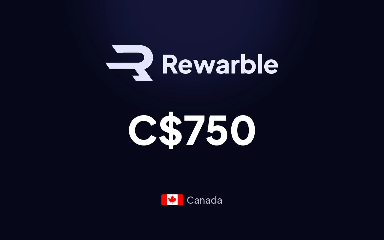 Rewarble PayPal C$750 Gift Card (Canada)