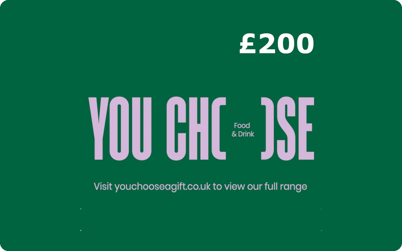 Youchoose Food Drink £200 Gift Card (United Kingdom)