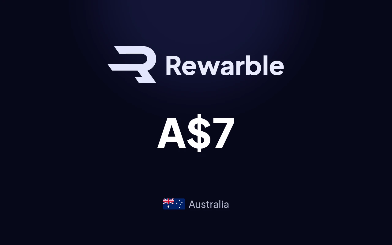 Rewarble PayPal A$7 Gift Card (Australia)