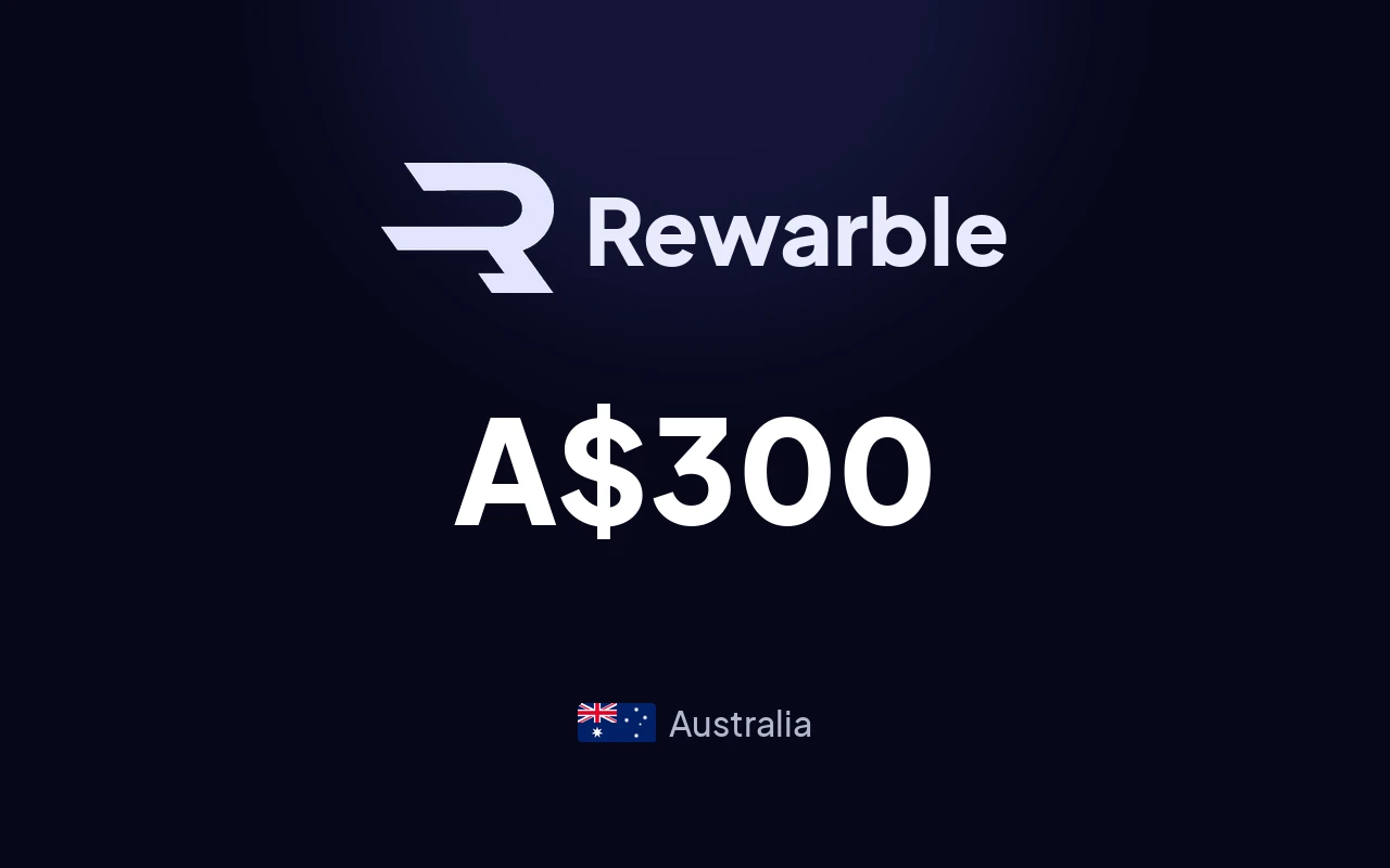 Rewarble Super A$300 Gift Card (Australia)