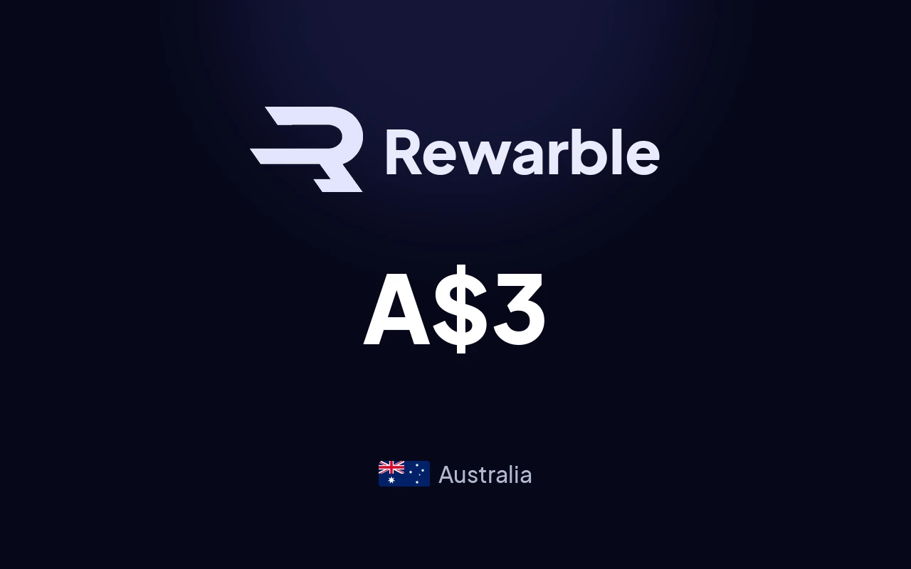 Rewarble PayPal A$3 Gift Card (Australia)