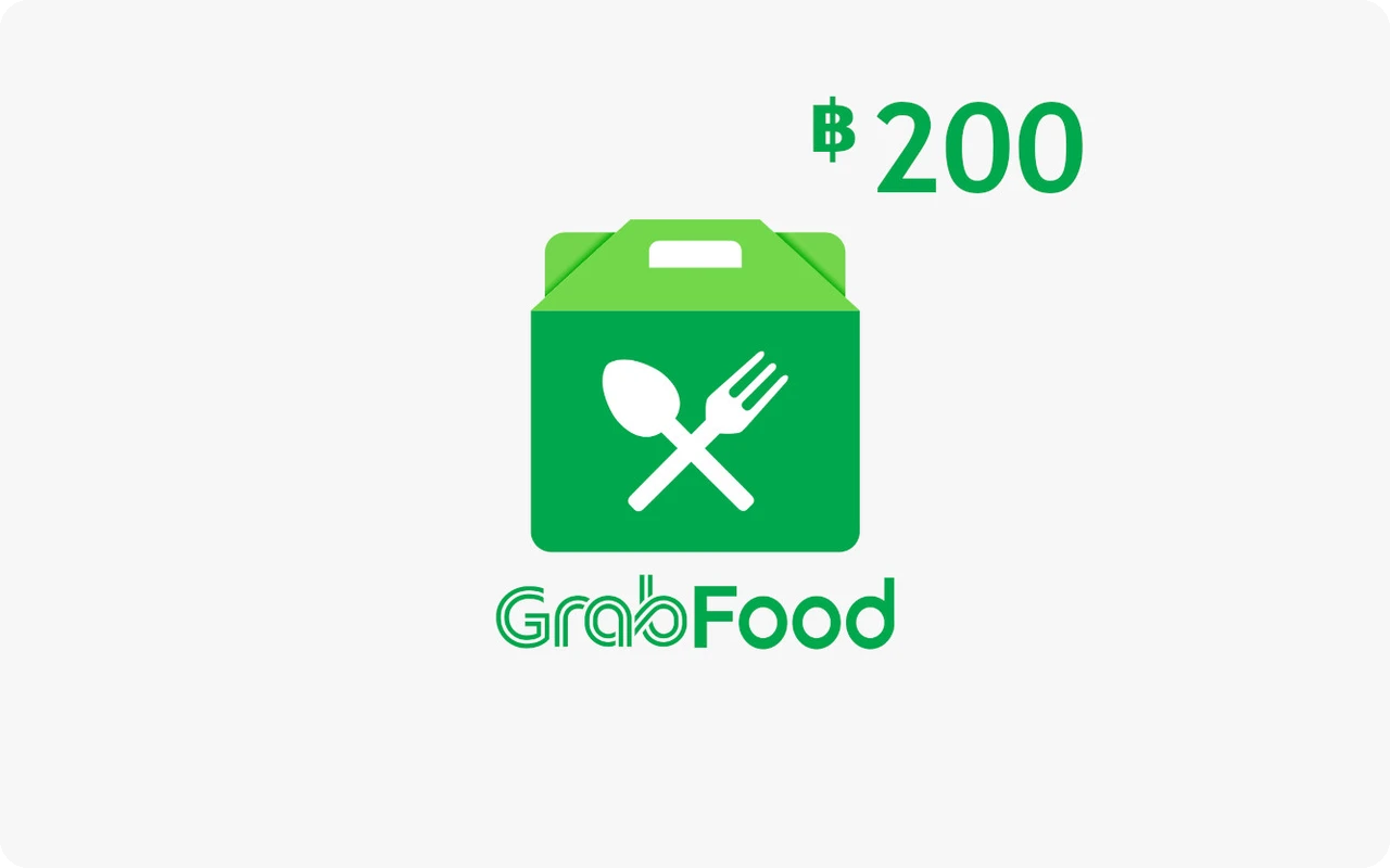 Grab Food ฿200 Gift Card (Thailand)