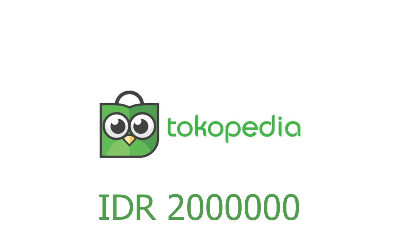Tokopedia 2000000 Rp Gift Card (Indonesia)