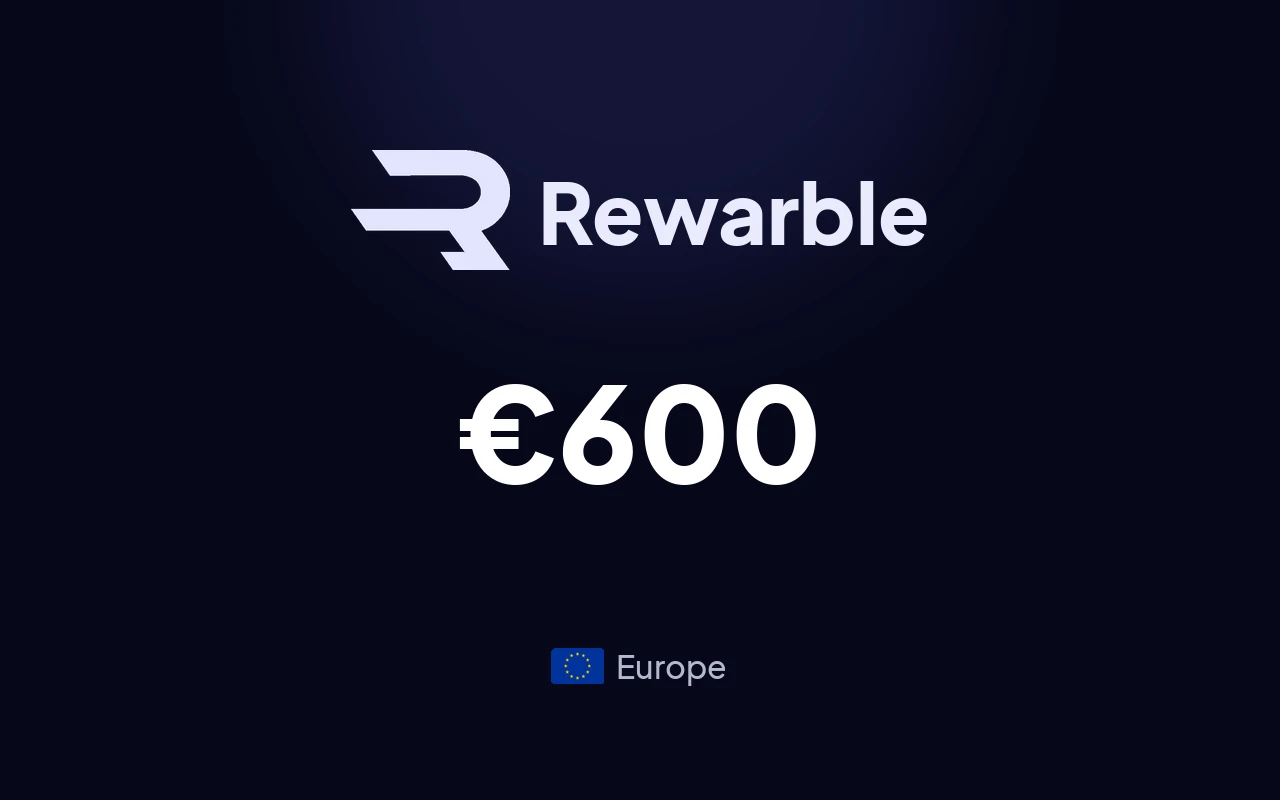 Rewarble PayPal €600 Gift Card (Europe)