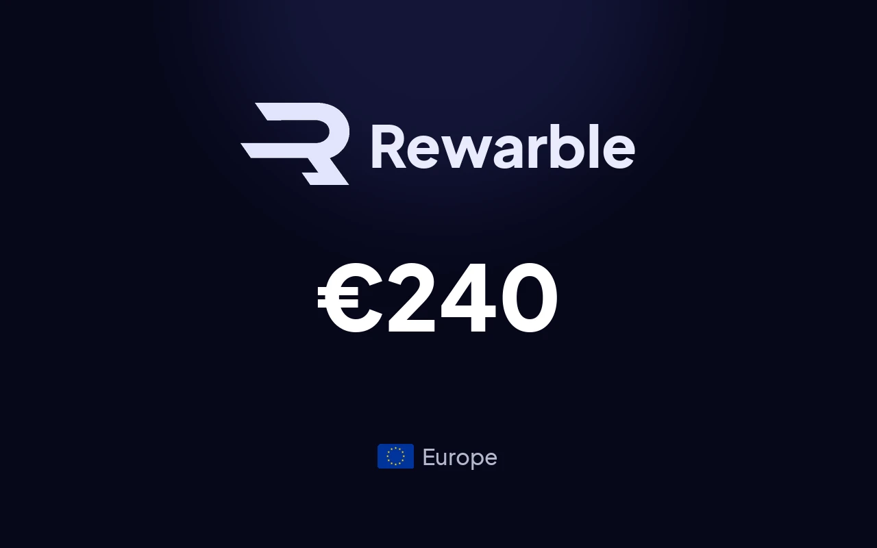 Rewarble Mastercard €240 Gift Card (Europe)
