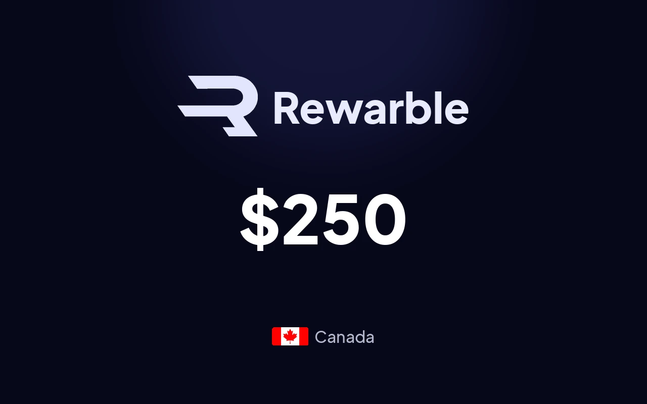 Rewarble PayPal $250 Gift Card (Canada)