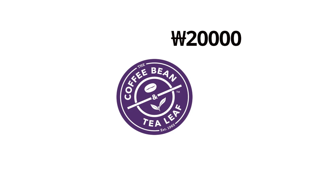 Coffee Bean & Tea Leaf ₩20000 Gift Card (South Korea)